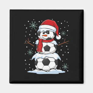 Kerstvoetbal Ll Grappige Sneeuwman Kerst Pyjama He Magneet