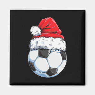 Kerstvoetbal Ll Kerstmannenhoed Grappige Sport Ker Magneet