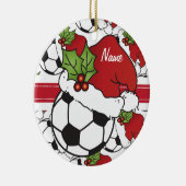 Kerstvoetbal personaliseert Ornament (Rechts)