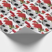 kerstVoetbal | Personaliseren Cadeaupapier (Hoek)