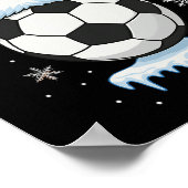 Kerstvoetbal Rendier  Poster (Hoek)