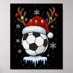 Kerstvoetbal Rendier Poster
