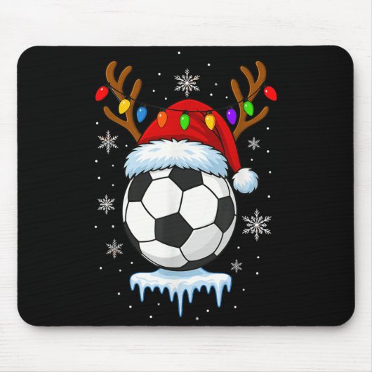Kerstvoetbal Rendieren Muismat (Voorkant)