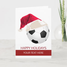 kerstVoetbal Santa Hat Wenskaarten Feestdagen Kaart