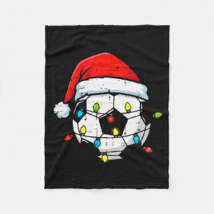 Kerstvoetbal Santa Kerstmis Voetbal Sport Me Fleece Deken