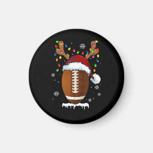 Kerstvoetbal Santa Lichten Grappige Jongens Mij Magneet