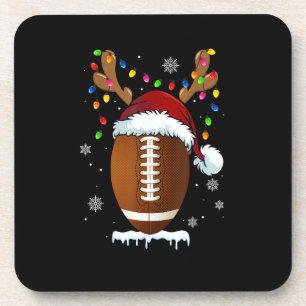 Kerstvoetbal Santa Lichtjes Grappige Jongens Mij Bier Onderzetter