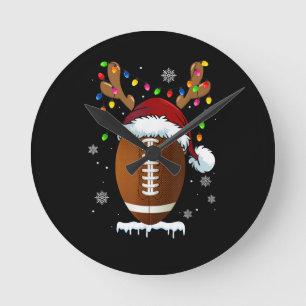 Kerstvoetbal Santa Lichtjes Grappige Jongens Mij Ronde Klok