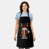 Kerstvoetbal Santa-verlichte grappige jongens mij Schort (Gedragen)