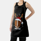 Kerstvoetbal Santa-verlichte grappige jongens mij Schort (Insitu)