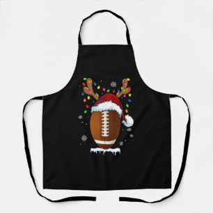 Kerstvoetbal Santa-verlichte grappige jongens mij Schort