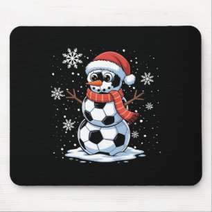 Kerstvoetbal Sneeuwman Kerst Vrouwen Mannen Kinder Muismat