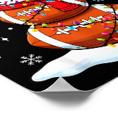 Kerstvoetbal Sneeuwman Kinderen Voetbal Kerstmis Poster (Hoek)