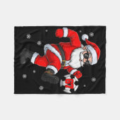 Kerstvoetbal Spelers M Fleece Deken (Voorkant (Horizontaal))