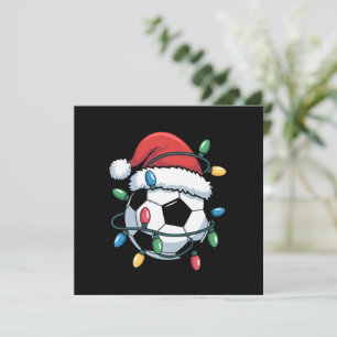 Kerstvoetbal Sportbal Kerstmis Voetballer Feestdagenkaart