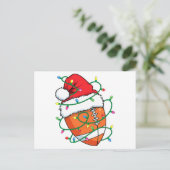 Kerstvoetbal Sportbal Mannen Jongens Kerstmis Feestdagenkaart (Staand voorkant)