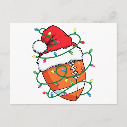 Kerstvoetbal Sportbal Mannen Jongens Kerstmis Feestdagenkaart (Voorkant)