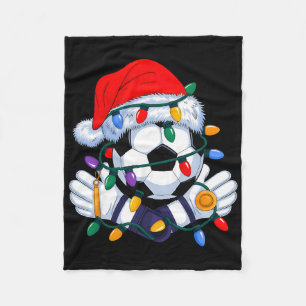 Kerstvoetbal Xmas Kerstman Sporthoed Heren Dames Fleece Deken