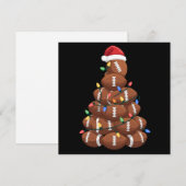 Kerstvoetbalboom Kerstman Hoed Sportteam Kerstmis Feestdagenkaart (Voorkant / Achterkant)