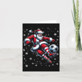Kerstvoetballer Srt Lover Santa Hat Xmas P Kaart (Voorkant)
