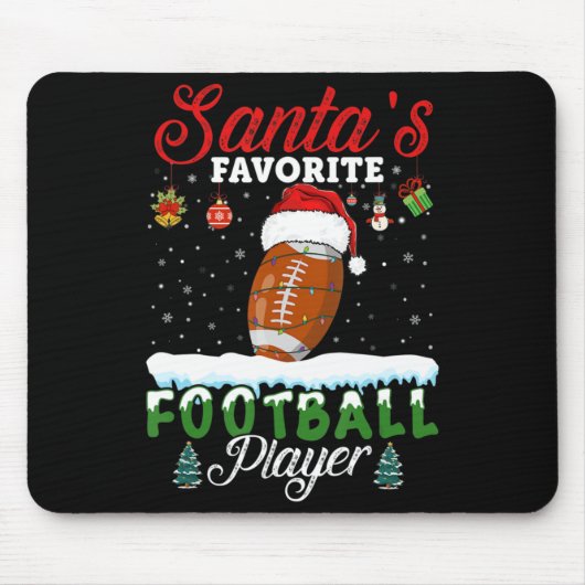 Kerstvoetballer van favoriete Football voor de ker Muismat (Voorkant)