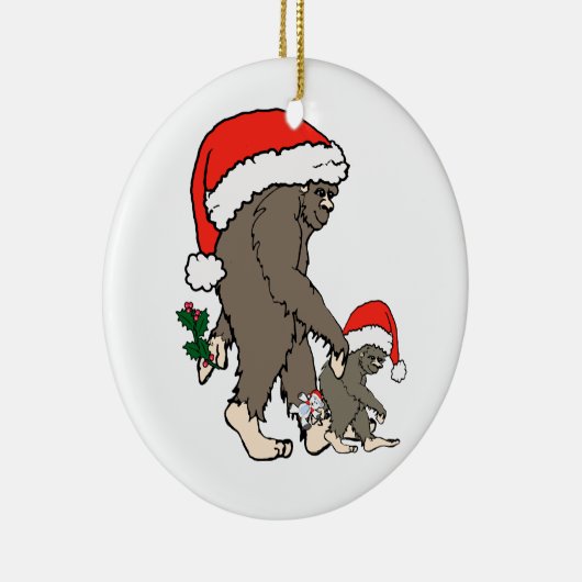 Kerstvoetfamilie Keramisch Ornament (Rechts)