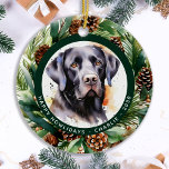 Kerstvoetmasker Santa Dog 2020 Quarantine Keramisch Ornament<br><div class="desc">Het enige wat ik voor Kerstmis wil is mijn twee voorste tanden Shows! Voeg een kleine humor toe dit vakantieseizoen met deze schattige en grappige 'Alles wat ik voor Kerstmis wil..' - Zwarte Labrador Santa Dog met een gezichtsmasker kerstversiering. Dit gedenkwaardige ornament van 2020 zal een favoriet zijn onder labrador-liefhebbers,...</div>
