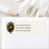 Kerstvogel en Holly Etiket (Insitu)