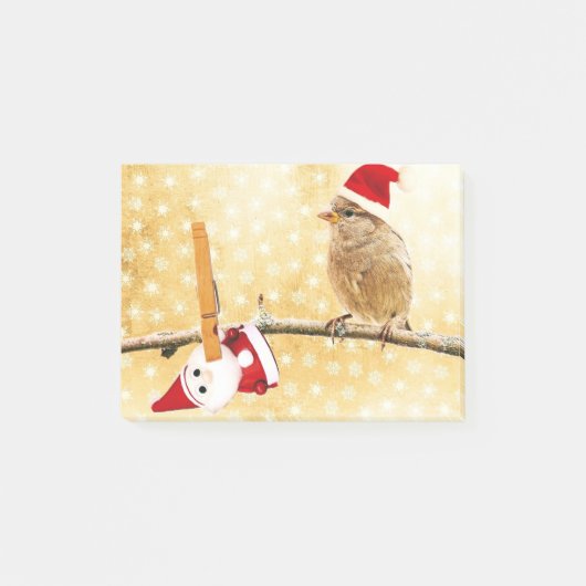 kerstvogel en sneeuwjongen complex post-it® notes (Voorkant)