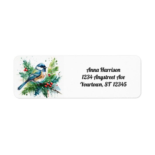 Kerstvogel Etiket (Voorkant)