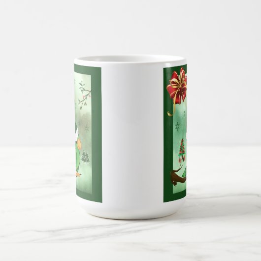 kerstvogel in de Mok van de Pet van de groene kers (Center)