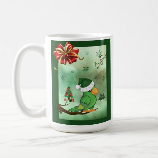 kerstvogel in de Mok van de Pet van de groene kers (Links)