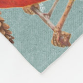 kerstvogel kardinaal Nuthatch Chickadee Snow Fleece Deken (Hoek)