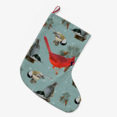 kerstvogel kardinaal Nuthatch Chickadee Snow Grote Kerstsok (Voorkant (Hangend))