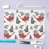 kerstvogel kardinaal Nuthatch Chickadee Snow Tissuepapier (Craft)
