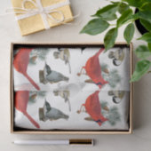 kerstvogel kardinaal Nuthatch Chickadee Snow Tissuepapier (Geschenk)
