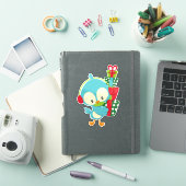 Kerstvogel, koetsvogel, geschenken, Cadeaus, kerst Sticker (iPad Cover)