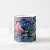kerstvogel koffiemok (Voorkant links)