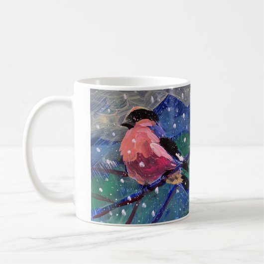 kerstvogel koffiemok (Links)