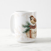 kerstvogel koffiemok (Voorkant links)