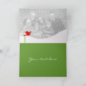 Kerstvogel - met uw foto binnen feestdagen kaart (Binnen)