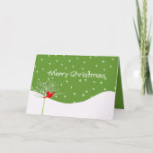 Kerstvogel - met uw foto binnen feestdagen kaart (Voorkant)