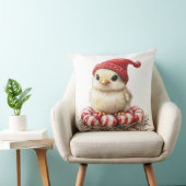 Kerstvogel op pepermunt kussen (Stoel)