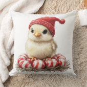 Kerstvogel op pepermunt kussen (Deken)