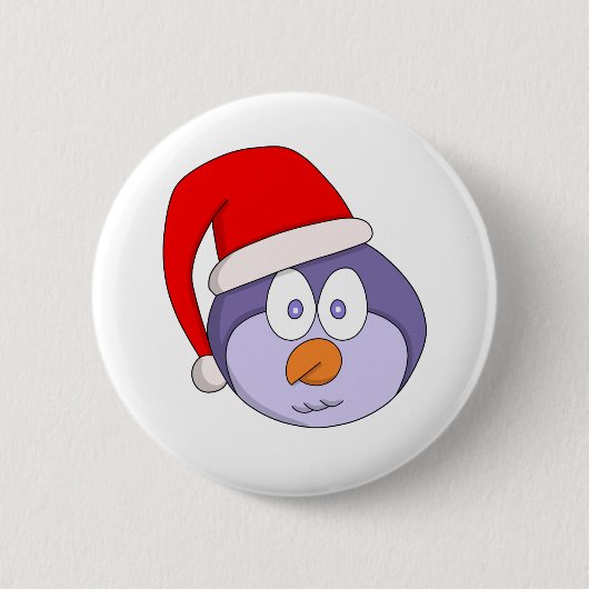 kerstvogel ronde button 5,7 cm (Voorkant)