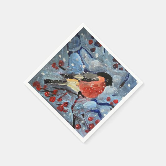 kerstvogel servet (Hoek)