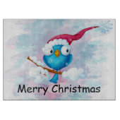 kerstvogel snijplank (Voorkant)