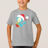 kerstvogel, staartvogel, kersthat, cadeau, kerstmi t-shirt (Voorkant)