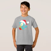 kerstvogel, staartvogel, kersthat, cadeau, kerstmi t-shirt (Voorkant volledig)