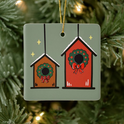 Kerstvogelhuisjes Ornament – Cozy Minimaal (Boom)